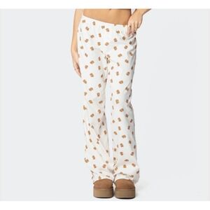 NWOT Women's Edikted Cottontail‎ Bunny Cotton Pajama Pants Size Medium